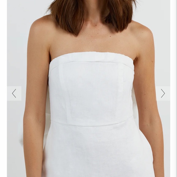 DISSH white linen dress with bow detail on back - Picture 4 of 9
